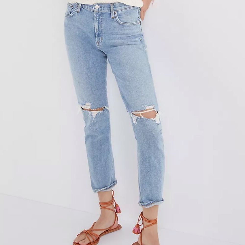 Agolde Toni Mid Rise Straight in Pristine